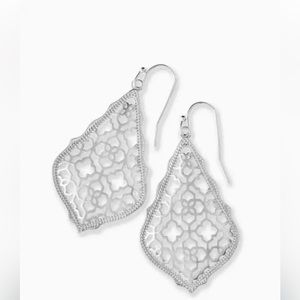 Kendra Scott Addie Silver Drop Earrings in Silver Filigree Mix